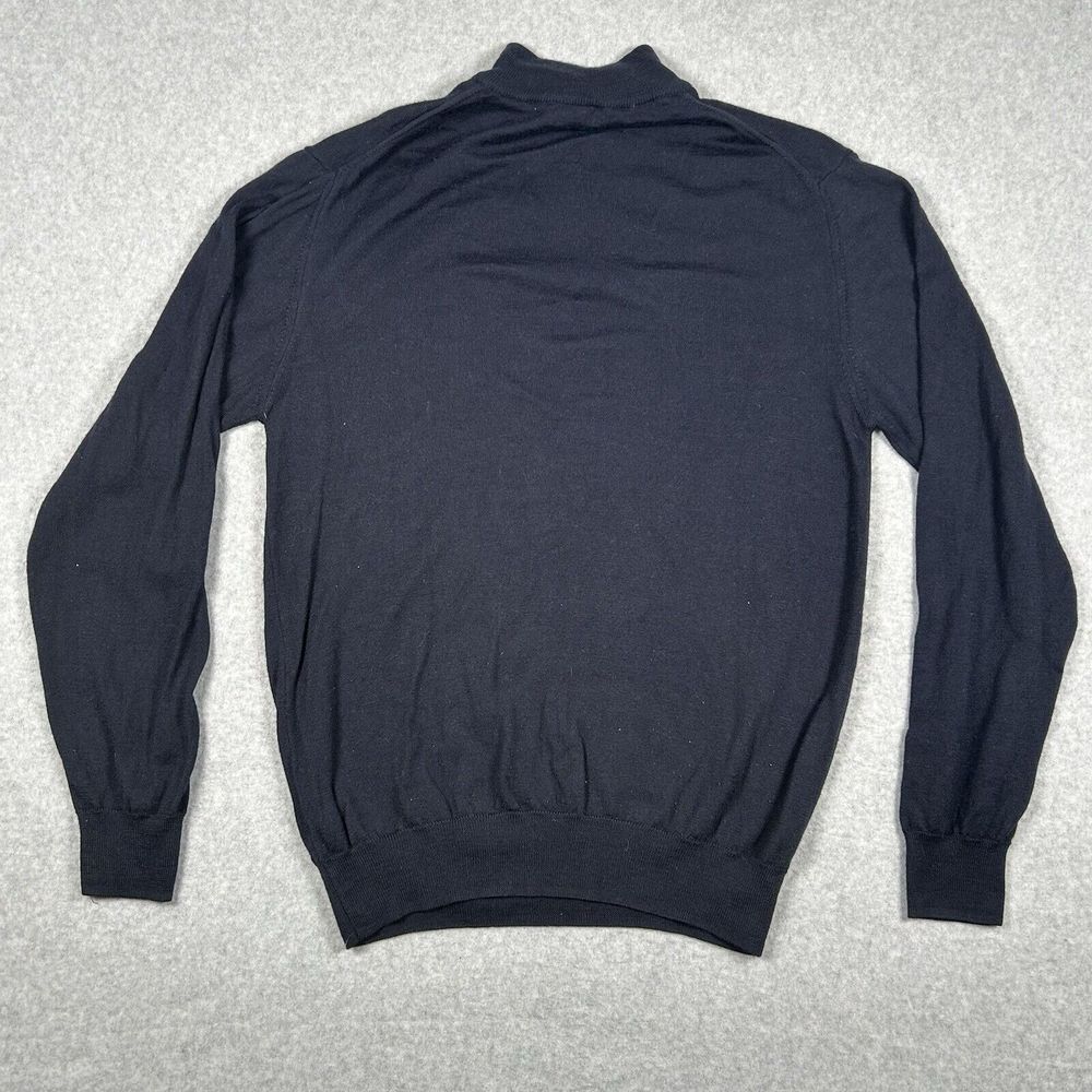 Mario Gilberti 1/4 Sweater 100% Extra Fine Merino Wool Men's Size XL Made Italy - Picture 5 of 8